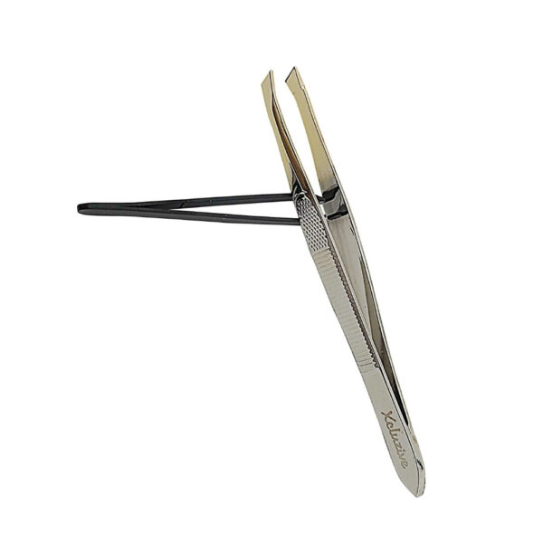 Xcluzive Slant Tweezers - G.Pltd/Prntd Hndl