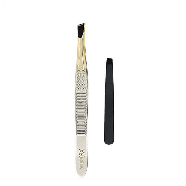 Xcluzive Slant Tweezers - G.Pltd/Prntd Hndl