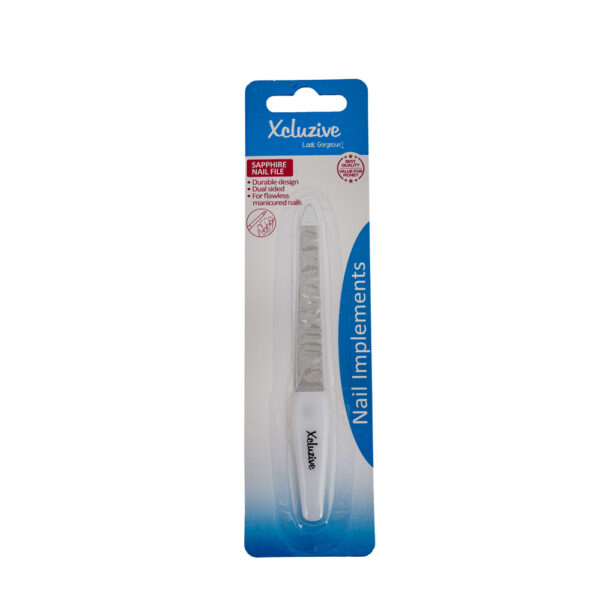 Xcluzive Sapphire Nail File with Plastic Handle