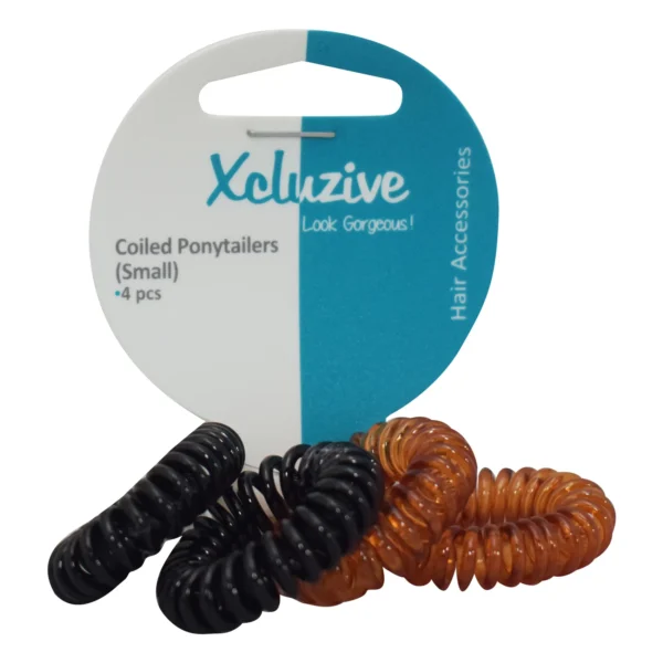 Xcluzive 4-Coiled Ponytailers (Small)