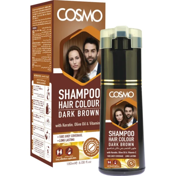 Cosmo Shampoo Hair Colour Dark Brown 180Ml