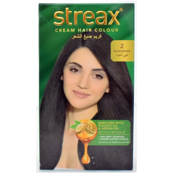 Streax Cream Hair Color -? Black Brown 2