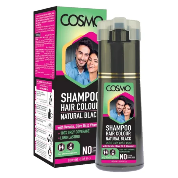 Cosmo Shampoo Hair Colour Black 180Ml