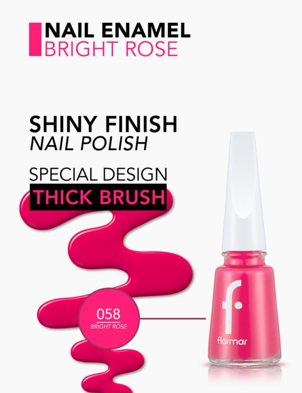 Flormar Classic Nail Enamel  - 058 Bright Rose -New