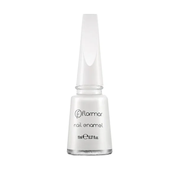 Flormar Classic Nail Enamel with new improved formula & thicker brush - 400 Bright White