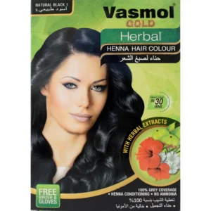 Vasmol Gold Herbal Henna - Black 6X10G