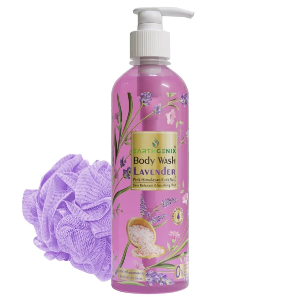 Earthgenix Lavender Body Wash 500mlX2pc with Loofah