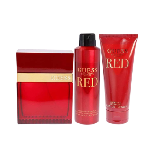 Guess Seductive Homme Red (M) Set Edt 100Ml + Body Spray 226Ml + Sg 100Ml + Pouch