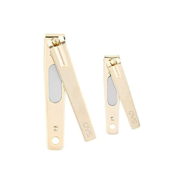 Truyu Qvs Gold Plated Nail Clipper Set With Curved Blades