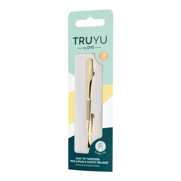 Qvs ( Truyu ) Slant Tip Tweezer (Gold Plated)