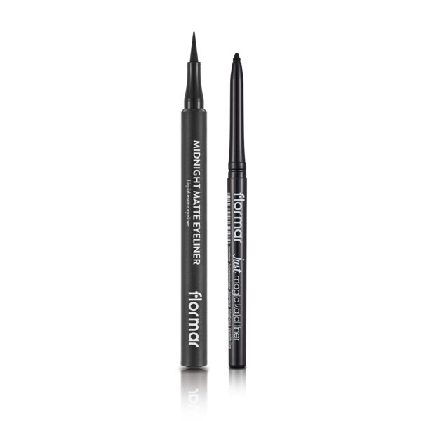 Flormar Just For Eyes Magic Kajal Liner+ Midnight Matte Eyeliner