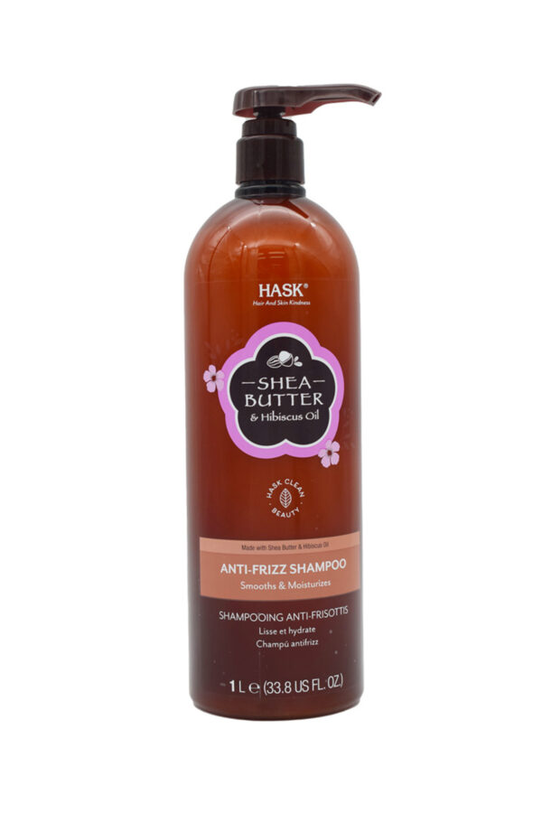 Hask Shea Butter & Hibiscus Anti-Frizz Shampoo 1L