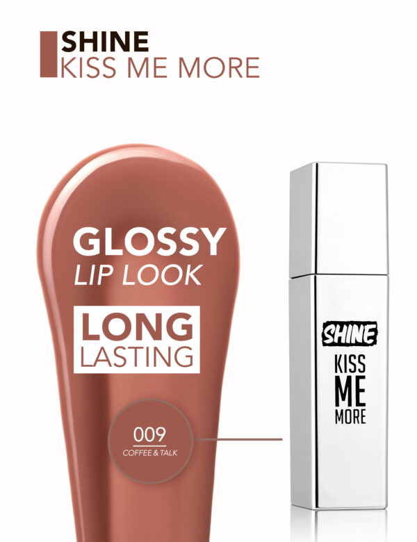 Flormar Shine Kiss Me More LLS-009 COFFEE&TALK - Image 2