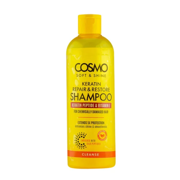 Cosmo Soft & Shine Keratin Repair & Restore Shampoo 480ml