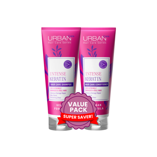 Urban Care Intense & Keratin Hair Care Shampoo 250ml +  Conditioner 250ml