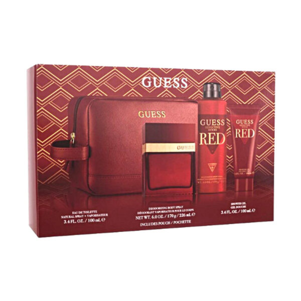 Guess Seductive Homme Red (M) Set Edt 100Ml + Body Spray 226Ml + Sg 100Ml + Pouch