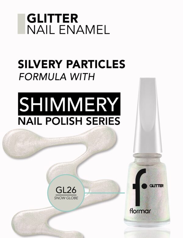 Flormar Glitter Nail Enamel - GL26 Snow Globe New