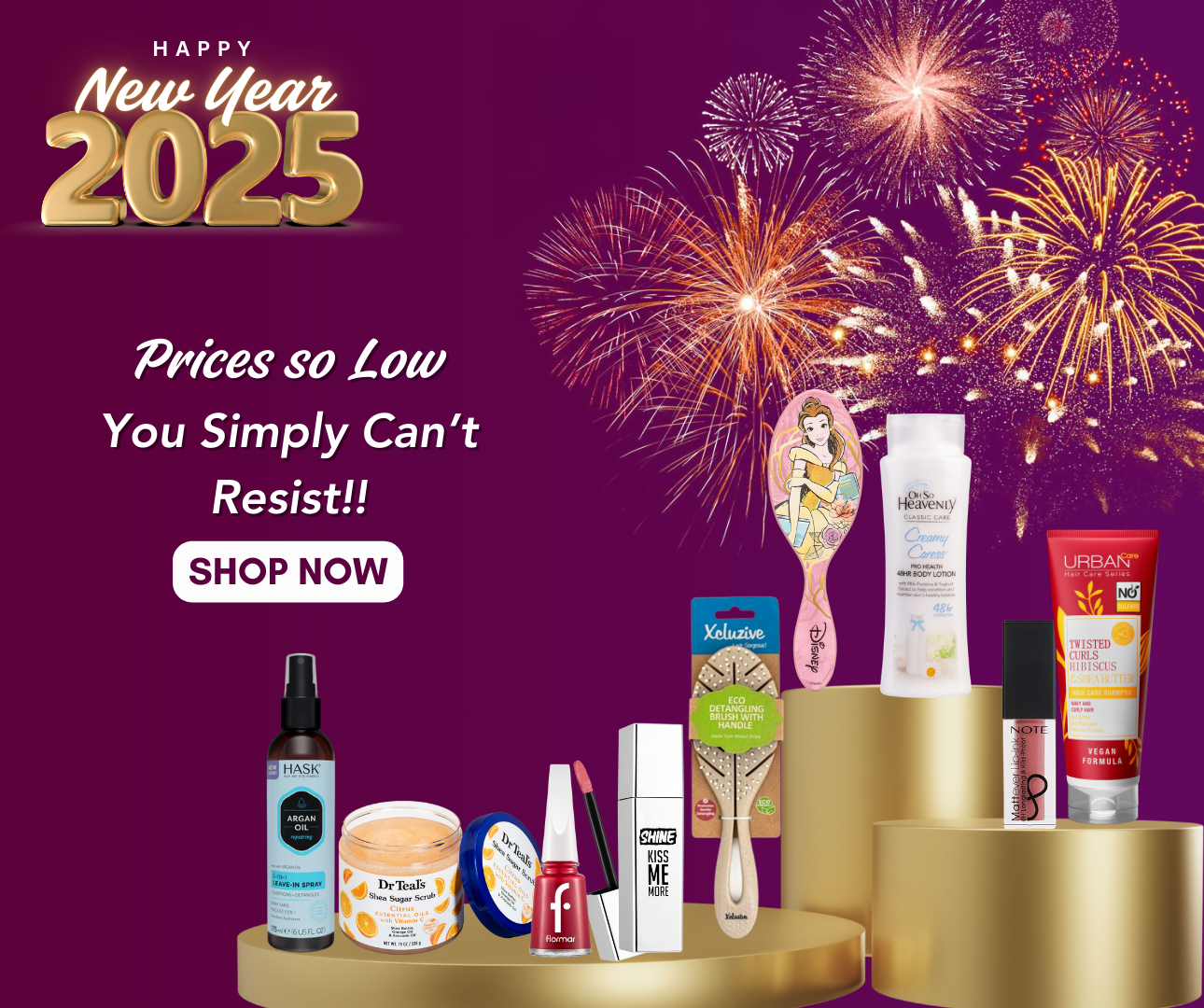 Happy New Year 2025 GlamBeaute Sale - Unbeatable Prices on Beauty, Skincare, Haircare, and Personal Care Products in the UAE