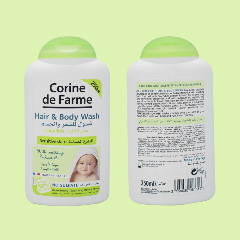Corine De Farme Baby Hair And Body Wash Sulfate Free 250Ml