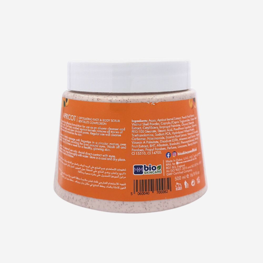 Bio Skincare Face & Body Scrub Apricot & Peach 500Ml