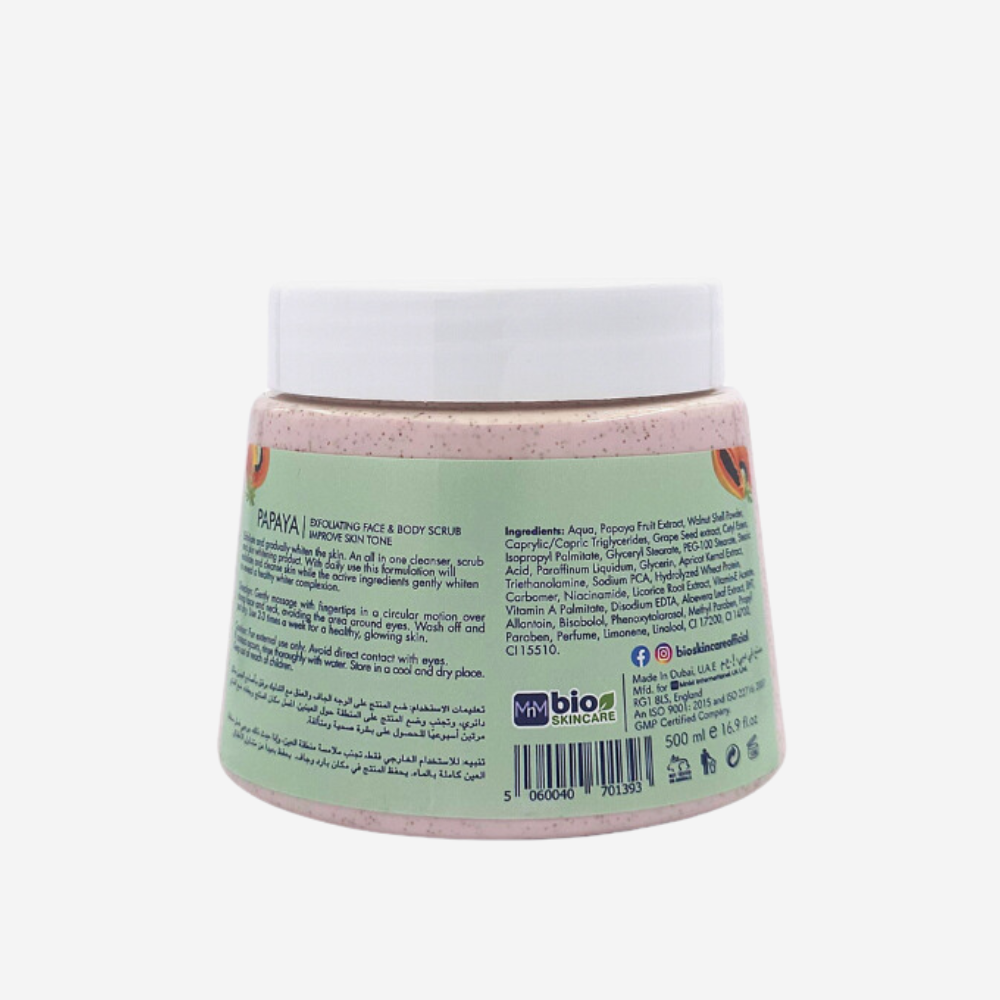 Bio Skincare Face & Body Scrub Papaya 500Ml