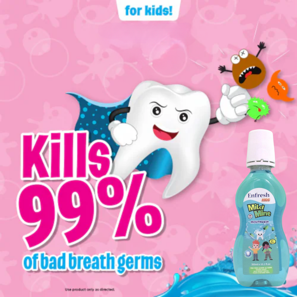 Enfresh Kids Mild Mint Mouth Wash 300Ml
