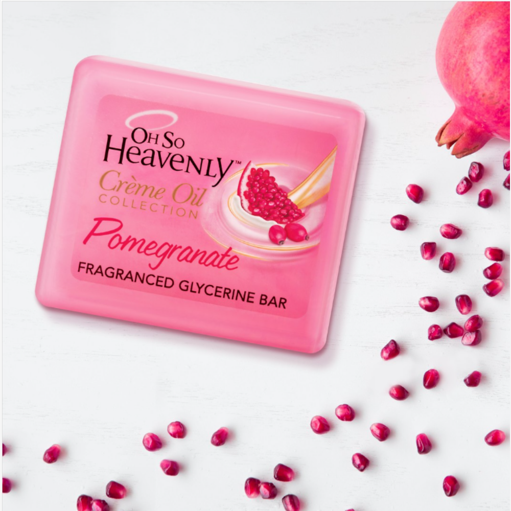Oh So Heavenly Creme Oil Pomegranate Fragranced Glycerine Bar 150 Gm
