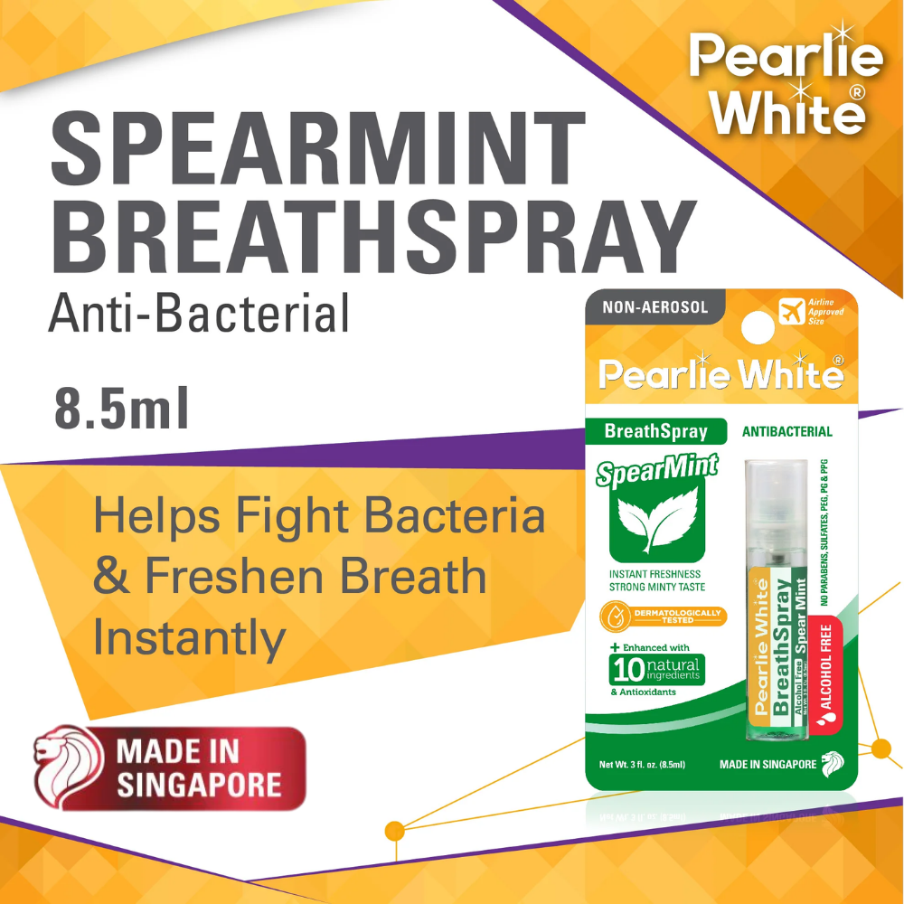 Pearlie White Breath Spray-Spearmint 8.5Ml
