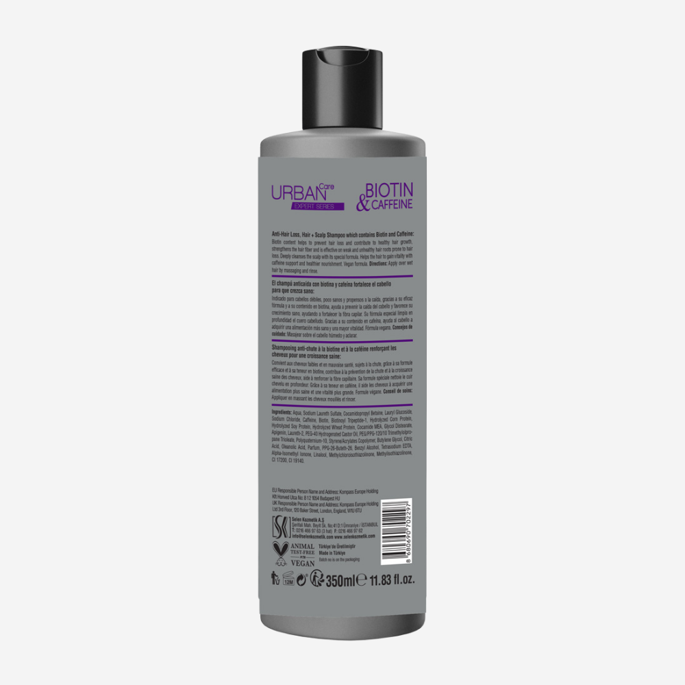Urban Care Expert Biotin & Caffein Hair + Scalp Shampoo