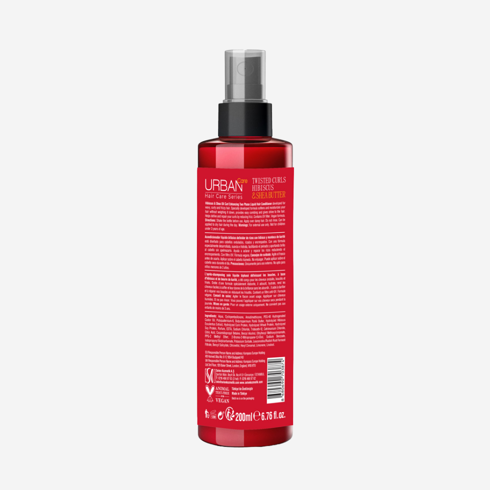 Urban Care Twisted Curls Hibiscus & Shea Butter Leave In Conditioner Spray (2 Phase)
