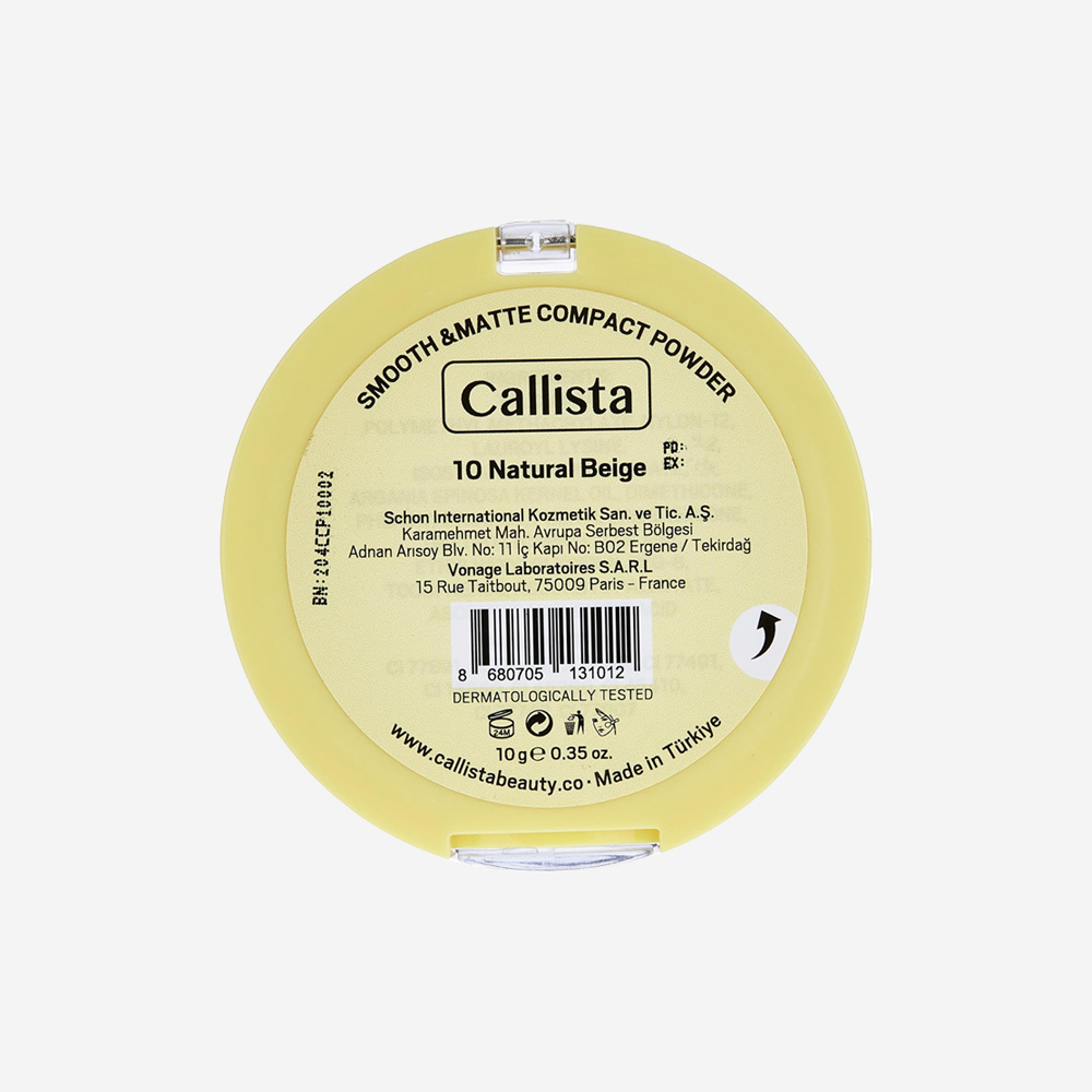 Callista Smooth & Matte Compact Powder 10 - Natural Beige