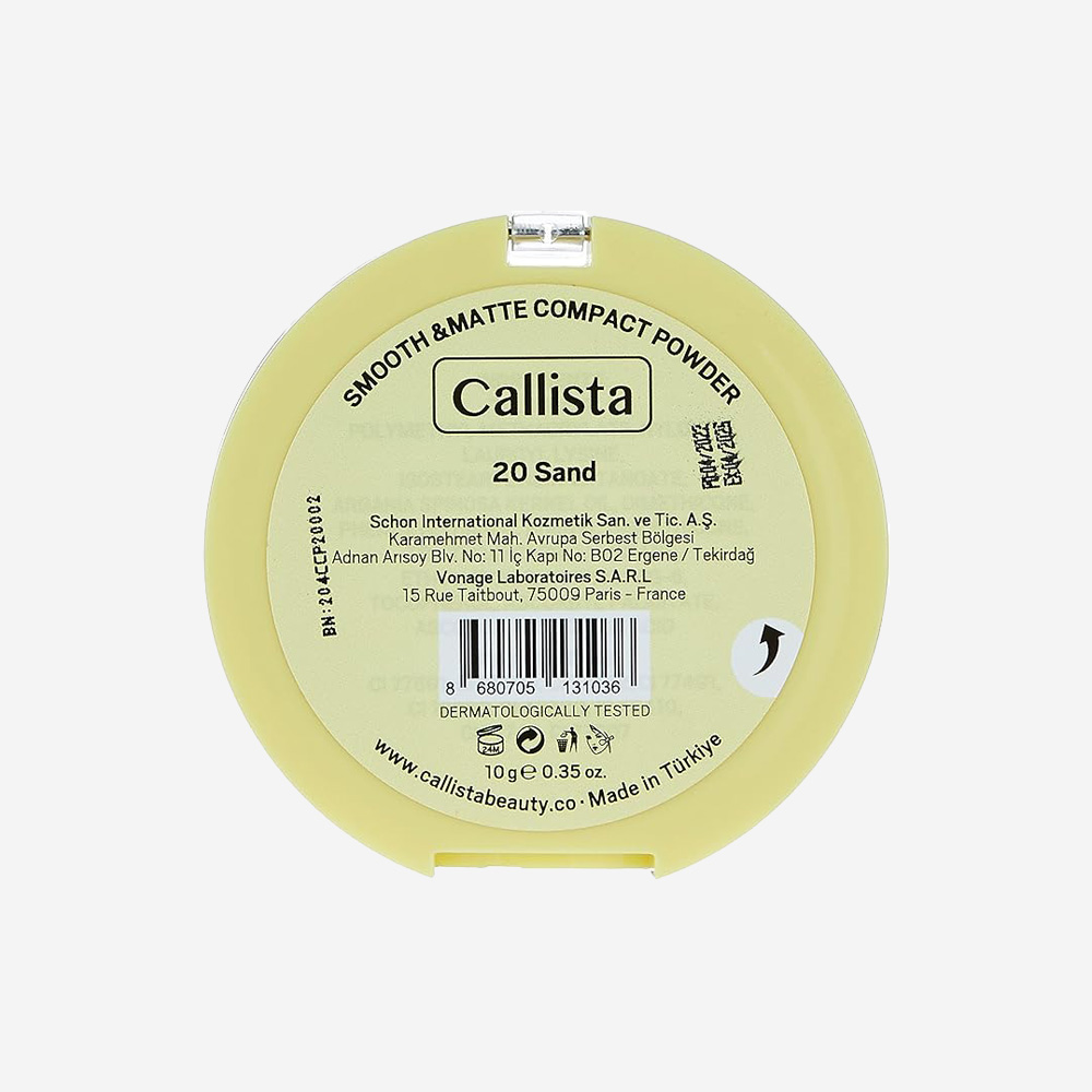 Callista Smooth & Matte Compact Powder 20 - Sand