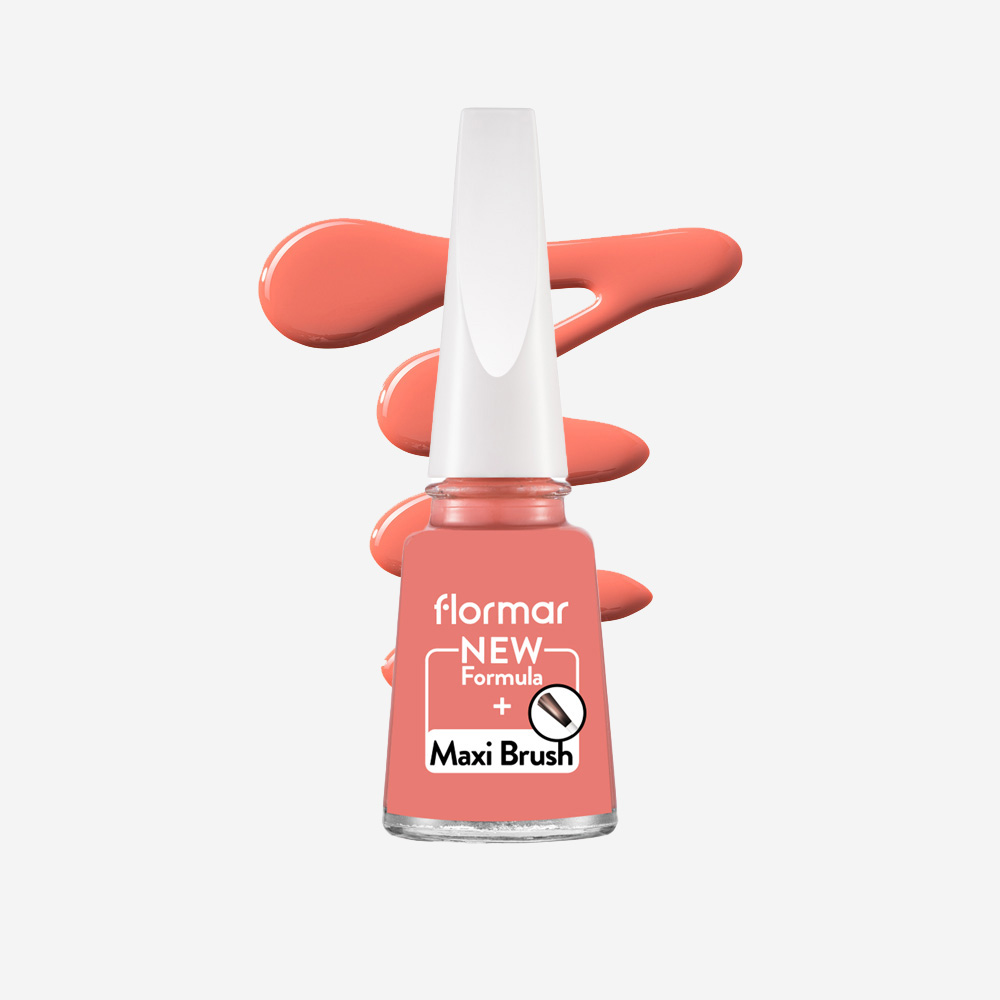 Flormar Classic Nail Enamel With New Improved Formula & Thicker Brush - 011 Tender Salmon