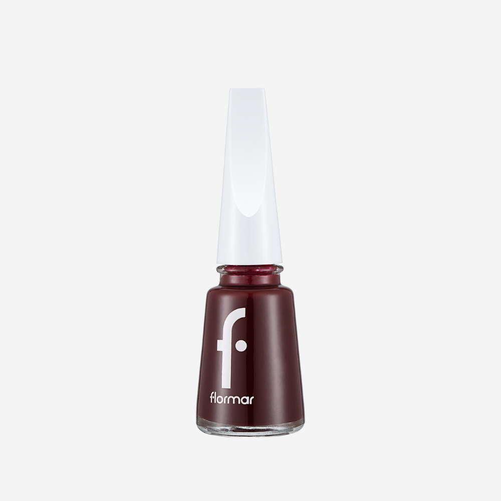Flormar Classic Nail Enamel With New Improved Formula & Thicker Brush - 311 Purple Scarlet