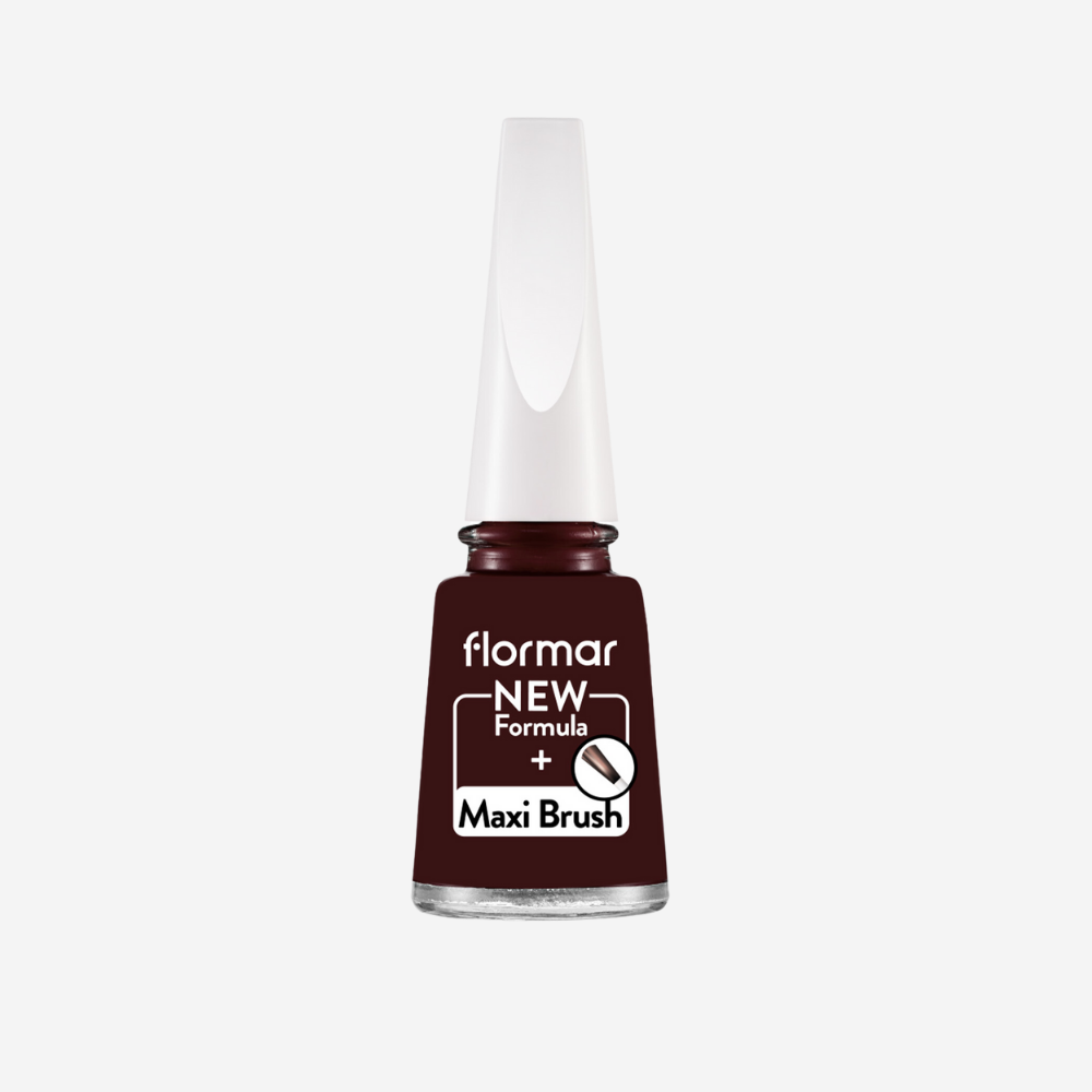 Flormar Classic Nail Enamel With New Improved Formula & Thicker Brush - 352 Blackstar Red