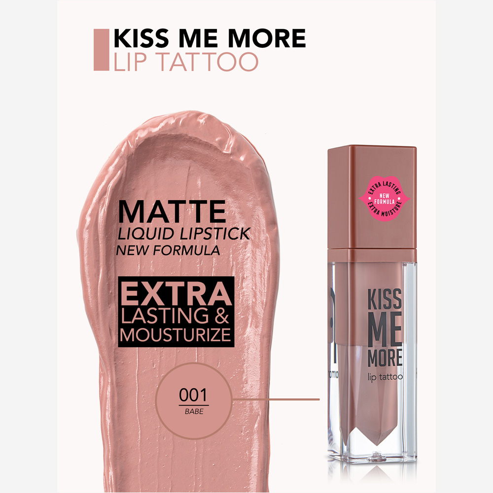 Flormar Kiss Me More Lip Tattoo New - 001 Babe
