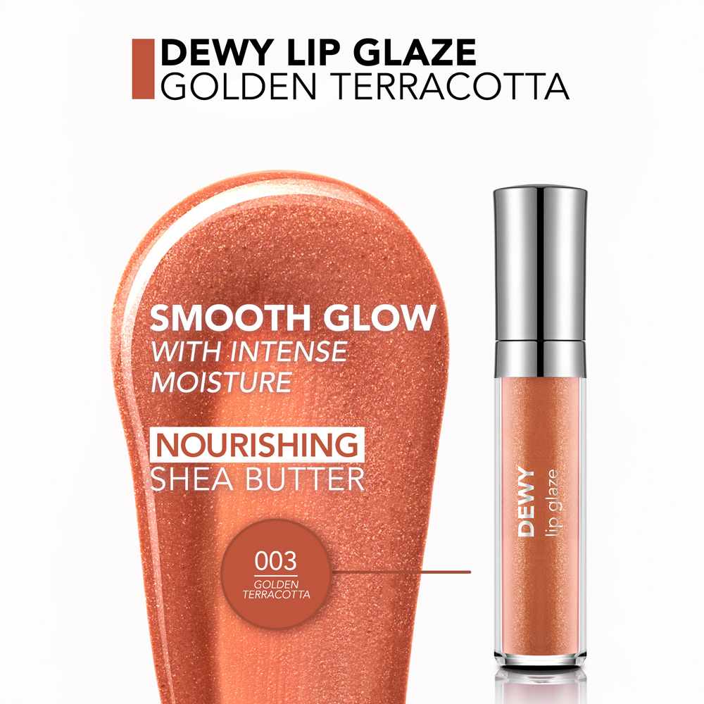 Flormar Dewy Lip Glaze New -003 Gldn Terracotta