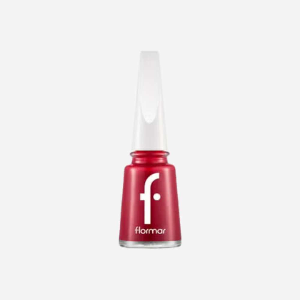 Flormar Classic Nail Enamel With New Improved Formula & Thicker Brush - 048 Fiery Red
