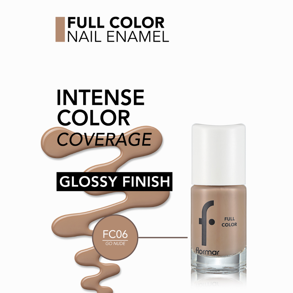 Flormar Full Color Nail Enamel - Fc06 Go Nude