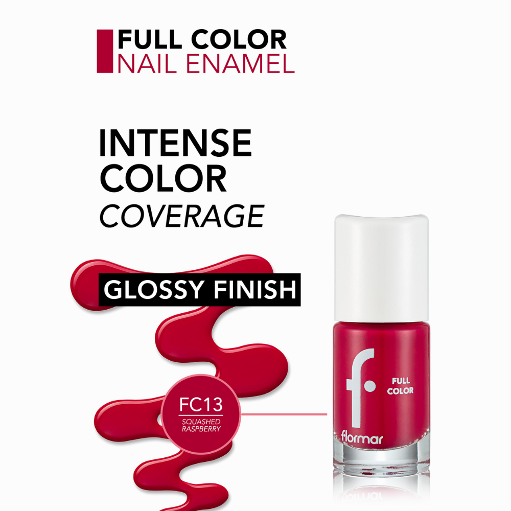Flormar Full Color Nail Enamel - Fc13 Squashed Raspberry