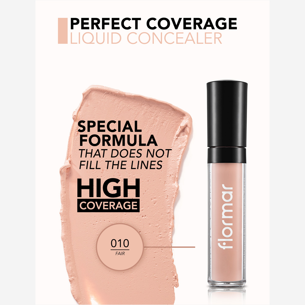 Flormar Perfect Coverage Liquid Concealer - 10 Fair