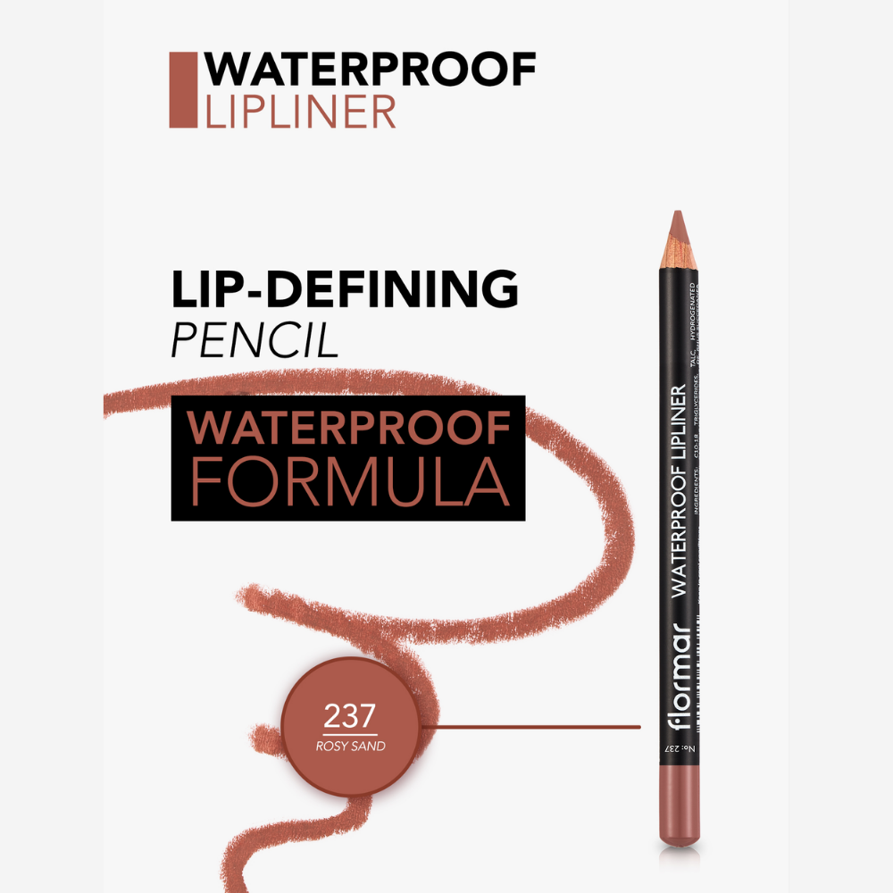 Flormar Waterproof Lipliner Pencil - 237 Rosy Sand