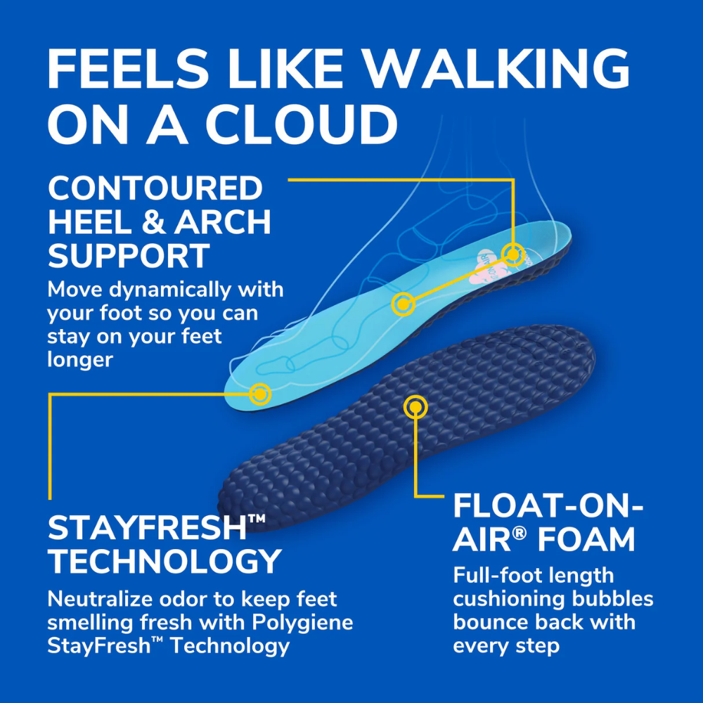 Dr.Scholl's Float-On-Air Foam Insoles Mens
