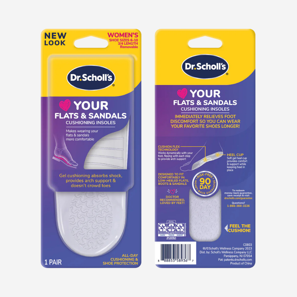 Dr.Scholl's Stylish Step Flats Invisible Cushioning Insoles For Flats & Sandals