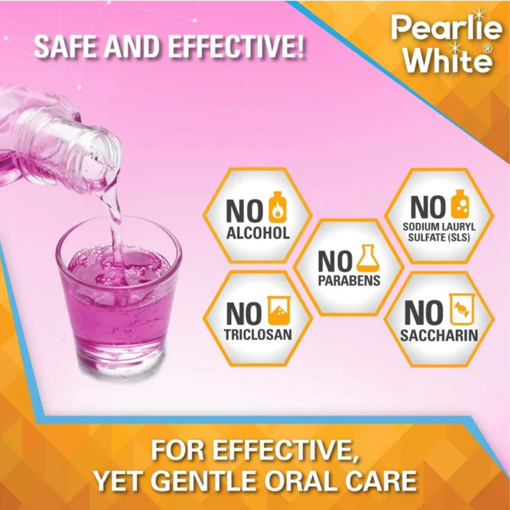 Pearlie White Chlor-Rinse Mouth Wash 250Ml
