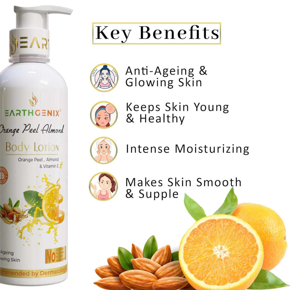 Earthgenix Orange Peel Almond Body Lotion 1000Ml