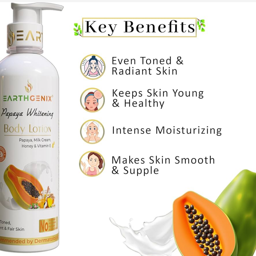 Earthgenix Papaya Body Lotion 500Ml X 2 Pc