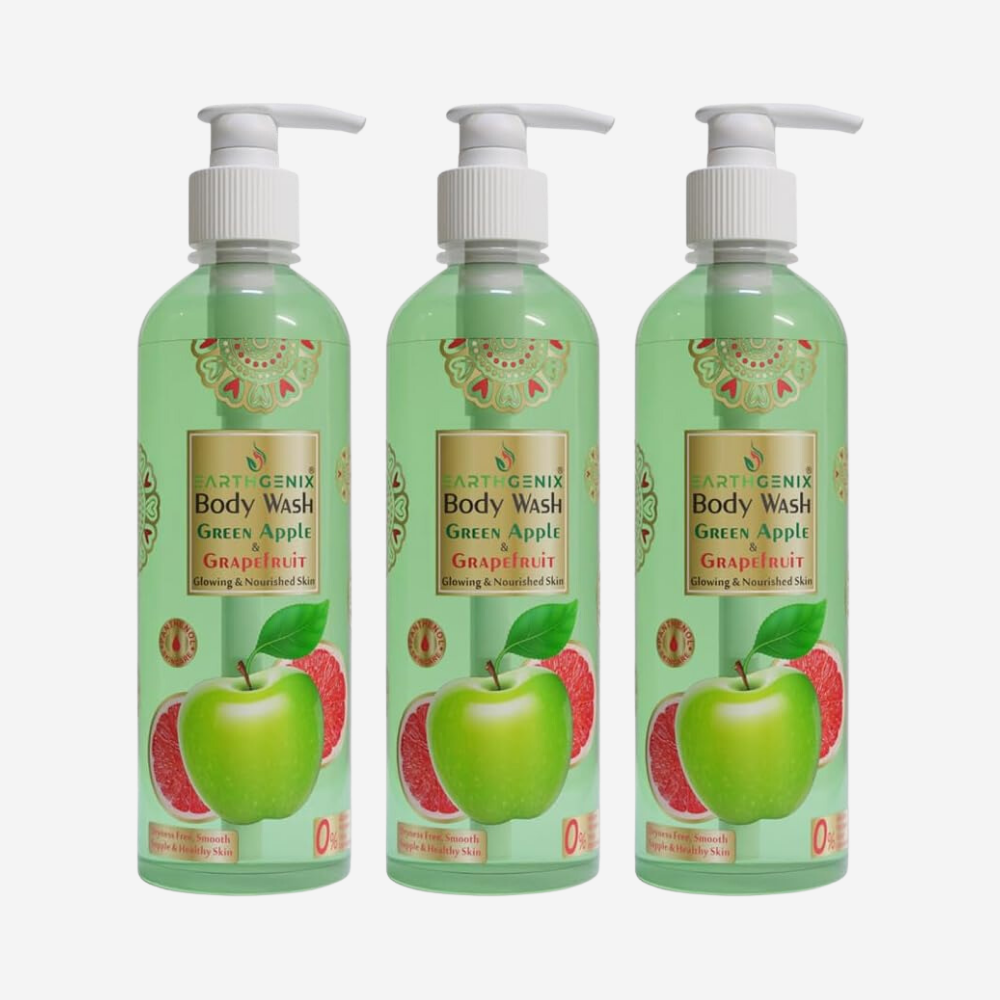 Earthgenix Green Apple & Grapefruit Bodywash 300Ml X 3 Special Offer