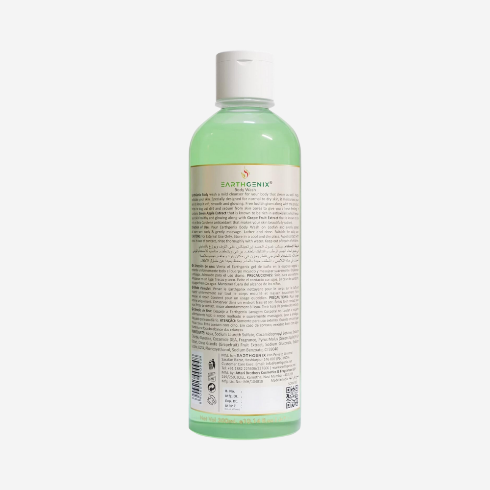 Earthgenix Green Apple & Grapefruit Bodywash 300Ml X 3 Special Offer