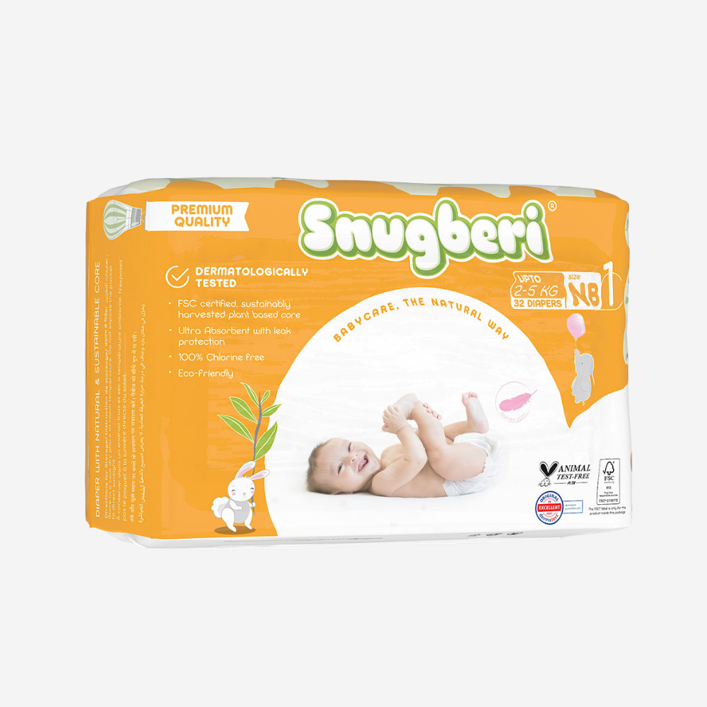 Snugberi Diaper Size 1 New Born 2-5Kg 32's